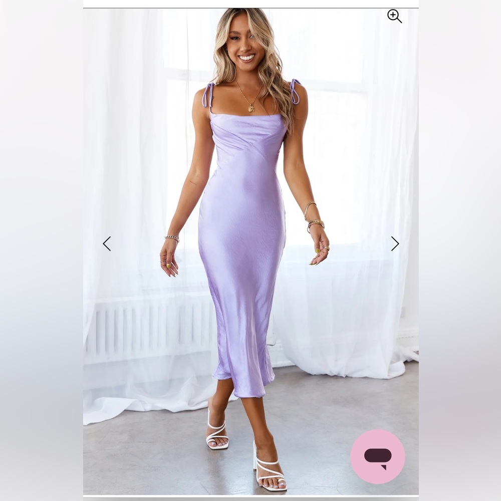 Hello Molly Lavender Midi Dress - Picture 2 of 12